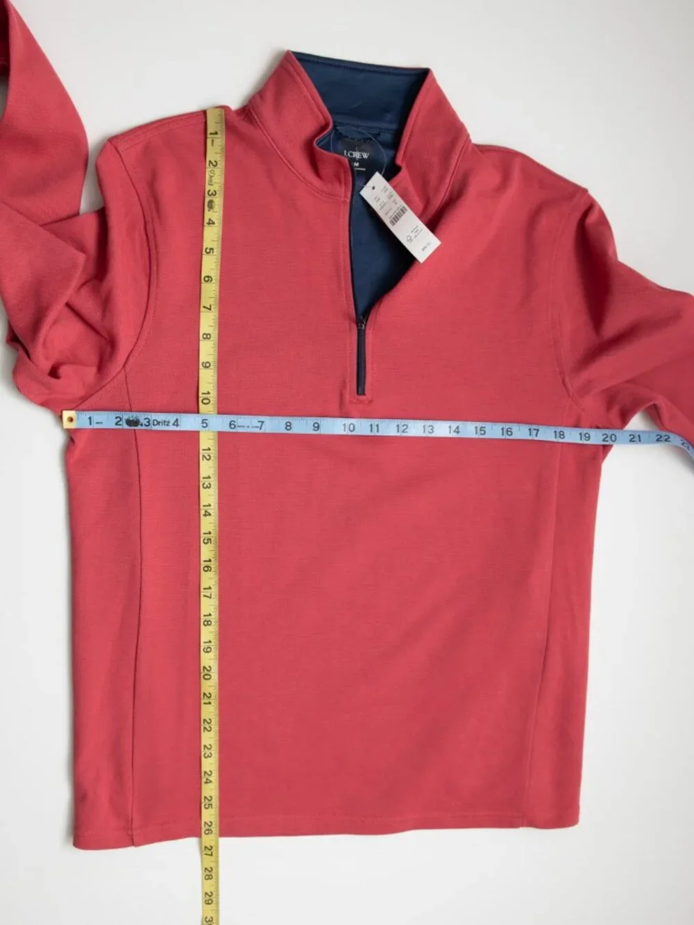 J. Crew Performance Half Zip Pullover Coolmax Technology Red Size Medium New